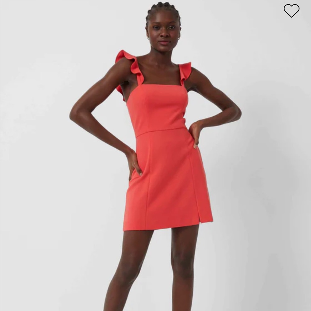NWT French Connection Whisper Ruffle strap Dress in size 12.